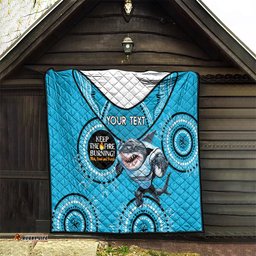 custom nrl sharks naidoc week quilt keep the fire burning indigenous art