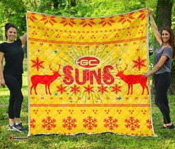 gold coast suns quilt christmas ugly style