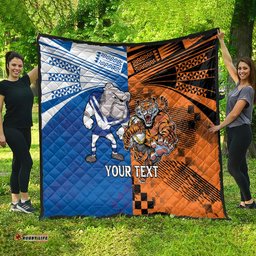 custom bulldogs and tigers quilt rugby mascot with sporty style