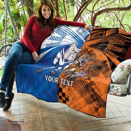 custom bulldogs and tigers quilt rugby mascot with sporty style
