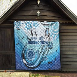 personalised keep the fire burning naidoc 2024 quilt aboriginal dot with crocodile