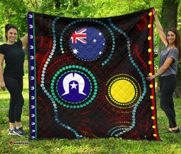 premium quilt aboriginal dot patterns & flag