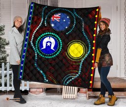 premium quilt aboriginal dot patterns & flag
