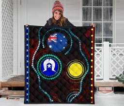 premium quilt aboriginal dot patterns & flag