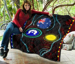 premium quilt aboriginal dot patterns & flag