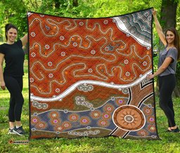 aboriginal premium quilt landscape dot painting art