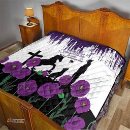 australia animal heroes anzac quilt purple poppy we will remember them