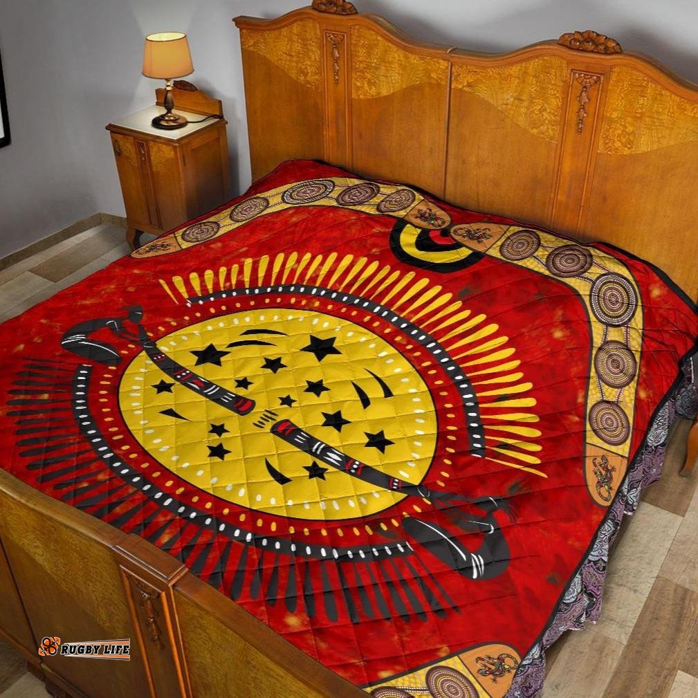 aboriginal premium quilt aboriginal boomerang