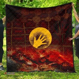 aboriginal premium quilt indigenous flag hand art