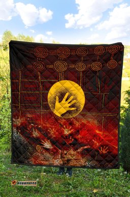 aboriginal premium quilt indigenous flag hand art