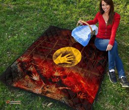 aboriginal premium quilt indigenous flag hand art
