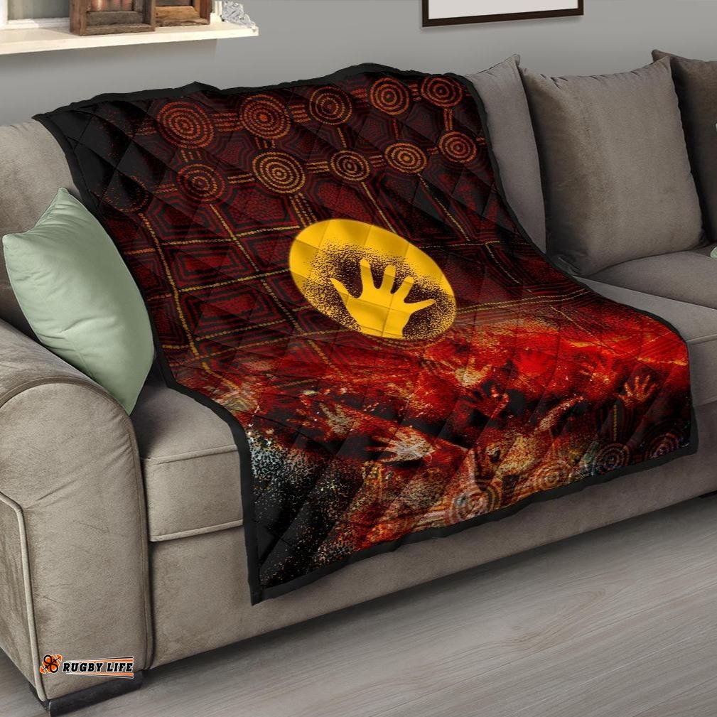 aboriginal premium quilt indigenous flag hand art