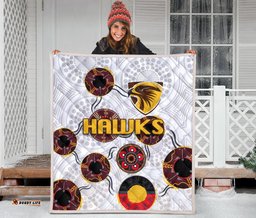 hawthorn premium quilt hawks indigenous white