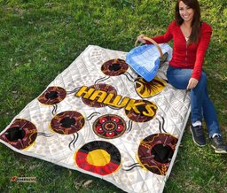 hawthorn premium quilt hawks indigenous white