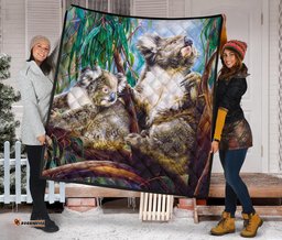premium quilt koala and joey quilt 3d art