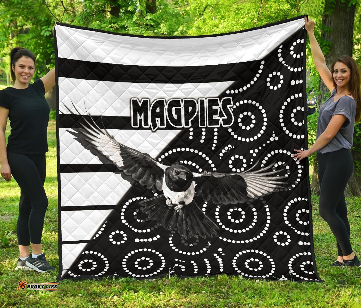 western suburbs magpies premium quilt simple indigenous
