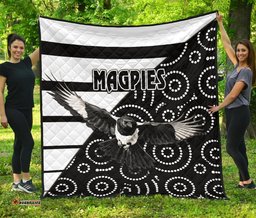 western suburbs magpies premium quilt simple indigenous