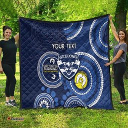 custom afl geelong naidoc week quilt keep the fire burning indigenous art