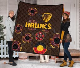 hawthorn premium quilt hawks indigenous brown