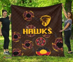 hawthorn premium quilt hawks indigenous brown
