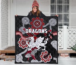 dragons premium quilt st george indigenous black