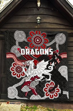 dragons premium quilt st george indigenous black