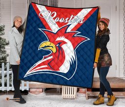 australia roosters premium quilt rugby