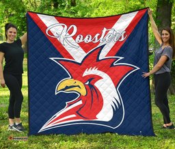 australia roosters premium quilt rugby