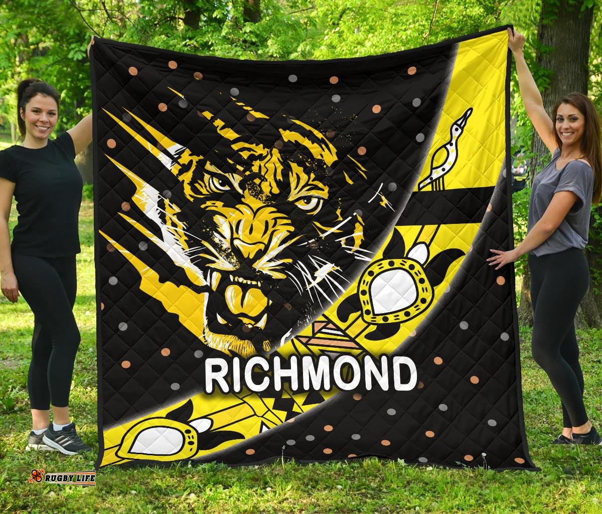 richmond premium quilt tigers dotted