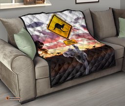 premium quilts koala coverlets kangaroo sign sunset landscape art