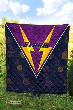 melbourne storm premium quilt indigenous artsy style