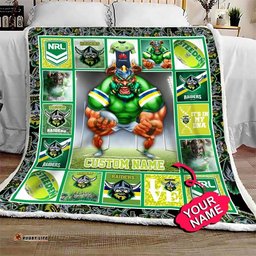canberra raiders quilt blanket nrl quilt blanket mascot personalized