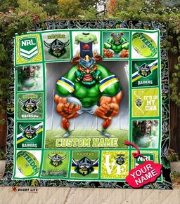 canberra raiders quilt blanket nrl quilt blanket mascot personalized