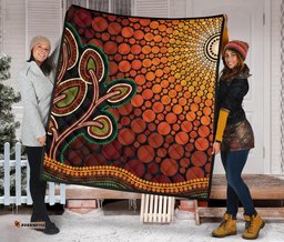 aboriginal premium quilt australian aboriginal sunset