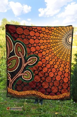 aboriginal premium quilt australian aboriginal sunset
