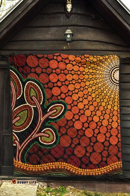 aboriginal premium quilt australian aboriginal sunset