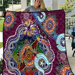 personalised eagles naidoc week 2024 quilt australia aboriginal dot painting