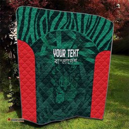 royal bengal tiger bangladesh cricket custom quilt the red and green version
