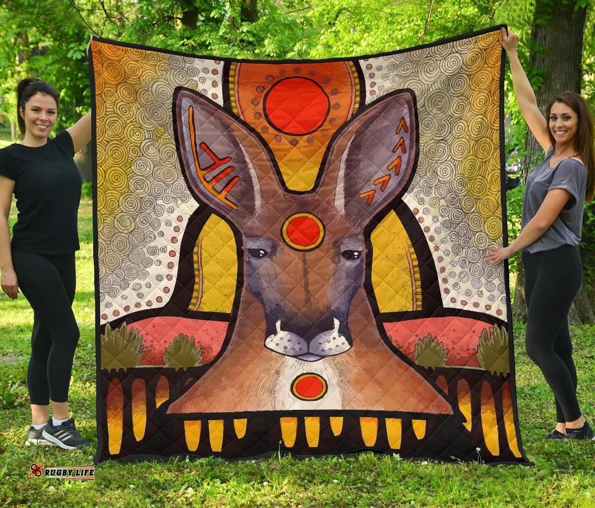 premium quilts kangaroo coverlets aboriginal patterns ver01