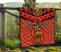 anzac lest we forget poppy premium quilt new zealand maori silver fern australia aboriginal