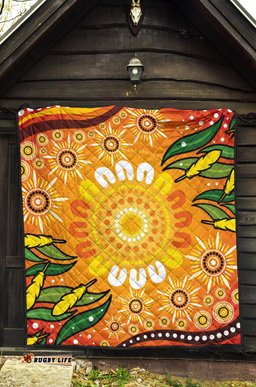 aboriginal premium quilt indigenous circle leaf patterns