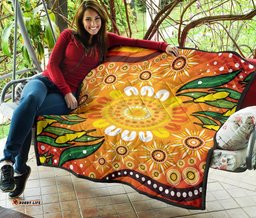 aboriginal premium quilt indigenous circle leaf patterns