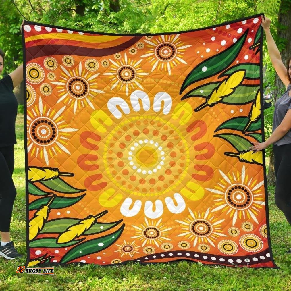 aboriginal premium quilt indigenous circle leaf patterns