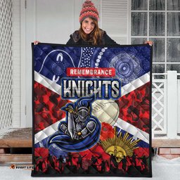 knights rugby anzac aboriginal quilt newcastle knights with anzac day poppy flower quilt