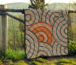 premium quilts aboriginal dot painting quilts ver07
