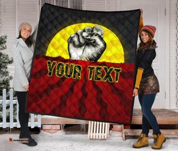 custom aboriginal premium quilt black lives matter sun dot painting