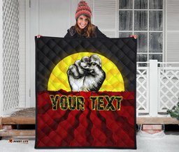 custom aboriginal premium quilt black lives matter sun dot painting