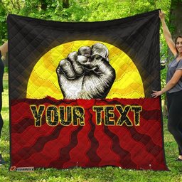 custom aboriginal premium quilt black lives matter sun dot painting