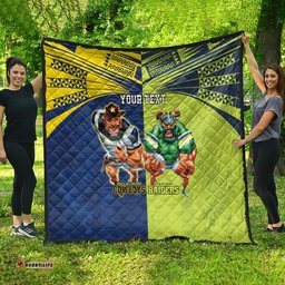 custom raiders and cowboys quilt together sporty style