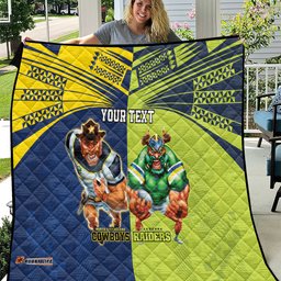 custom raiders and cowboys quilt together sporty style